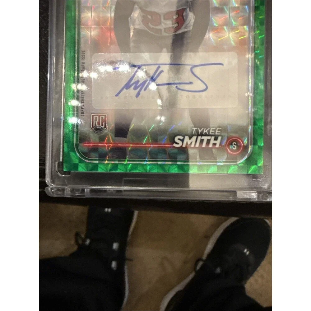 2024 Chrome Rookie Green Geometric Refractor 10/99 Tykee Smith Auto RC 🔥💥